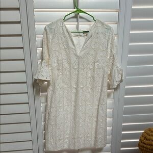 Trina Turk Cream Lace Tunic Dress